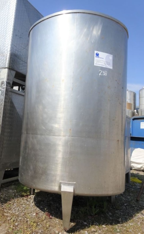Behälter 2.000 Liter aus V2A einwandig, gebraucht