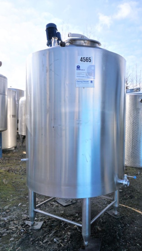 Behälter 1.200 Liter aus V2A isoliert, temperierbar, gebraucht
