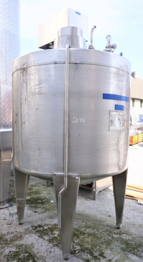 Behälter 1.800 Liter aus V2A isoliert, temperierbar, gebraucht