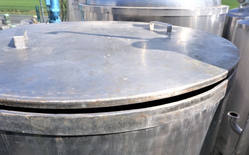 Behälter 1.000 Liter aus V2A einwandig, temperierbar, gebraucht