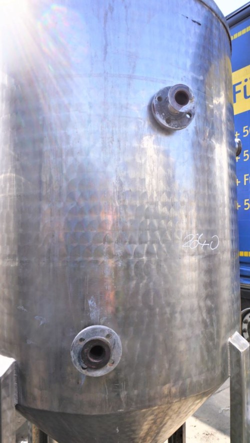 Behälter 1.000 Liter aus V2A einwandig, temperierbar, gebraucht