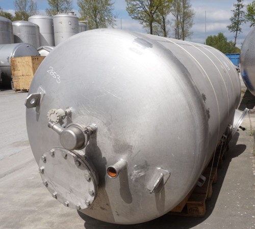Druckbehälter 4.400 Liter aus V4A, einwandig, gebraucht