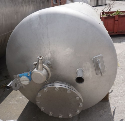 Druckbehälter 3.200 Liter aus V4A, einwandig, gebraucht