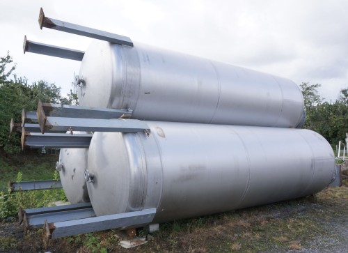Behälter 10.000 Liter aus V2A einwandig, gebraucht