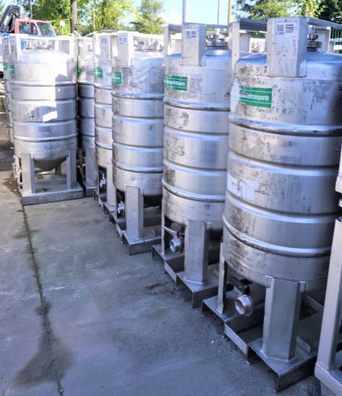 Container 250 Liter aus V2A einwandig, gebraucht
