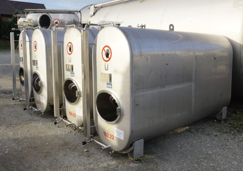 Behälter 2.440 Liter aus V2A einwandig, gebraucht