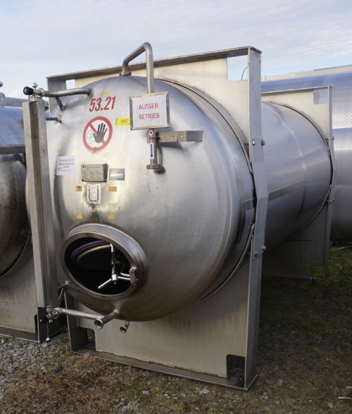 Behälter 5.000 Liter aus V2A einwandig, gebraucht