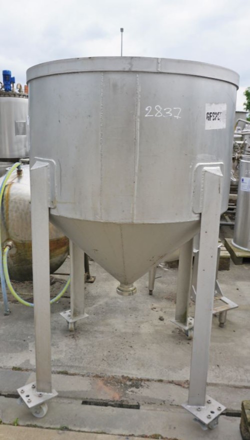 Behälter 500 Liter aus V4A einwandig, gebraucht
Bauform: stehend