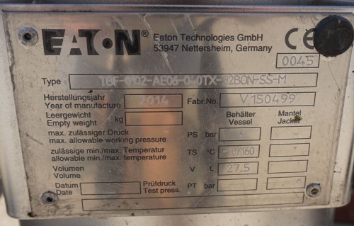 Filter 27,5 Liter aus V4A, gebraucht