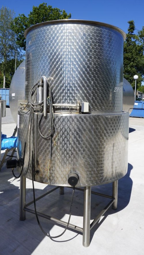 Behälter 1.500 Liter aus V2A, elektrisch temperierbar, gebraucht