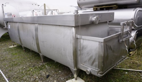 Wanne 6.000 Liter aus V4A, einwandig, gebraucht