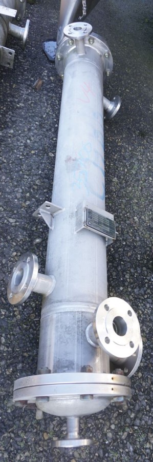 Rohrbündelwärmetauscher / Kondensator aus V4A, gebraucht