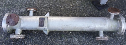 Rohrbündelwärmetauscher / Kondensator aus V4A, gebraucht