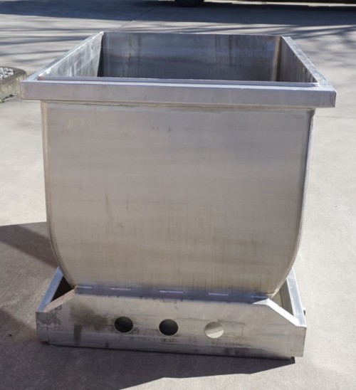 Wanne 600 Liter aus V2A, einwandig, gebraucht