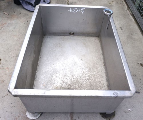 Wanne 160 Liter aus V2A, einwandig, gebraucht