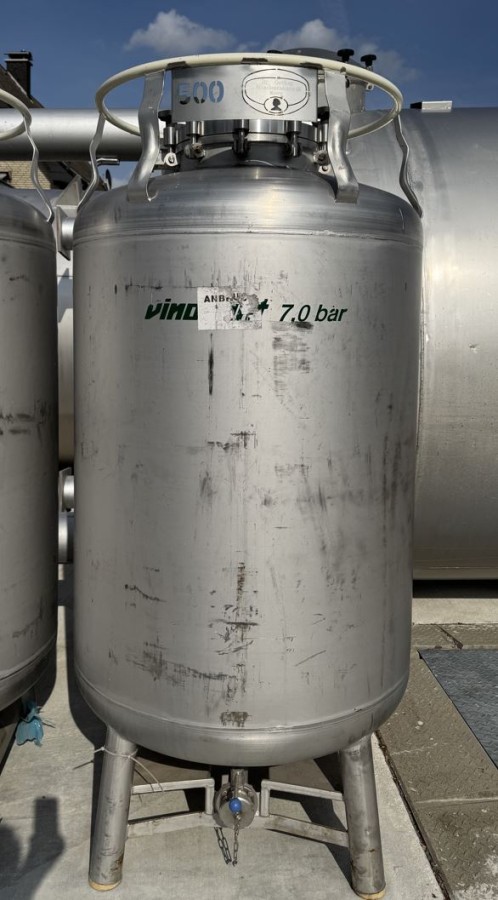 Druckcontainer 1.125 Liter aus V2A, einwandig, gebraucht