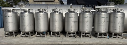 Druckcontainer 1.125 Liter aus V2A, einwandig, gebraucht