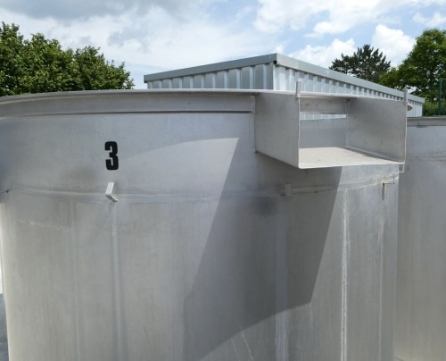 Behälter 1.000 Liter aus V2A, einwandig, gebraucht