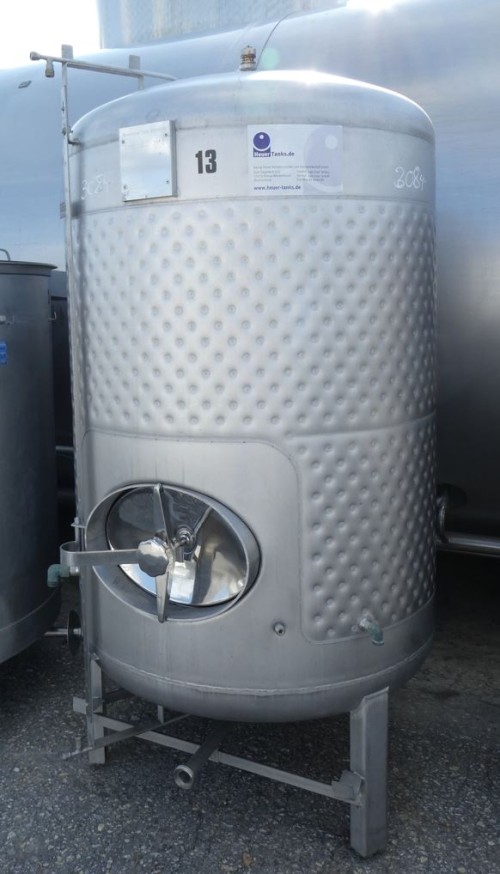 Druckbehälter 1.250 Liter aus V2A, temperierbar, gebraucht