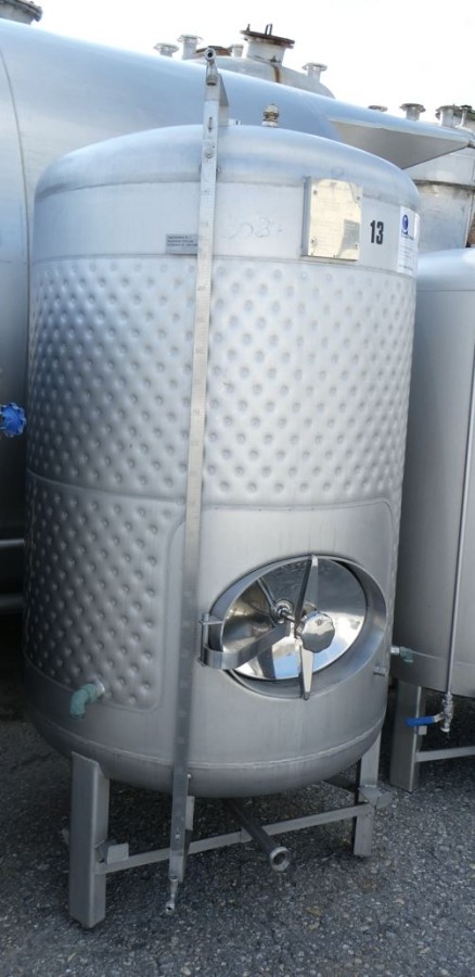 Druckbehälter 1.250 Liter aus V2A, temperierbar, gebraucht