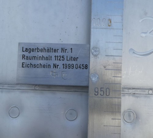 Druckbehälter 1.250 Liter aus V2A, temperierbar, gebraucht