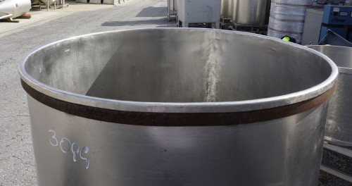 Behälter 500 Liter aus V2A, einwandig, gebraucht
