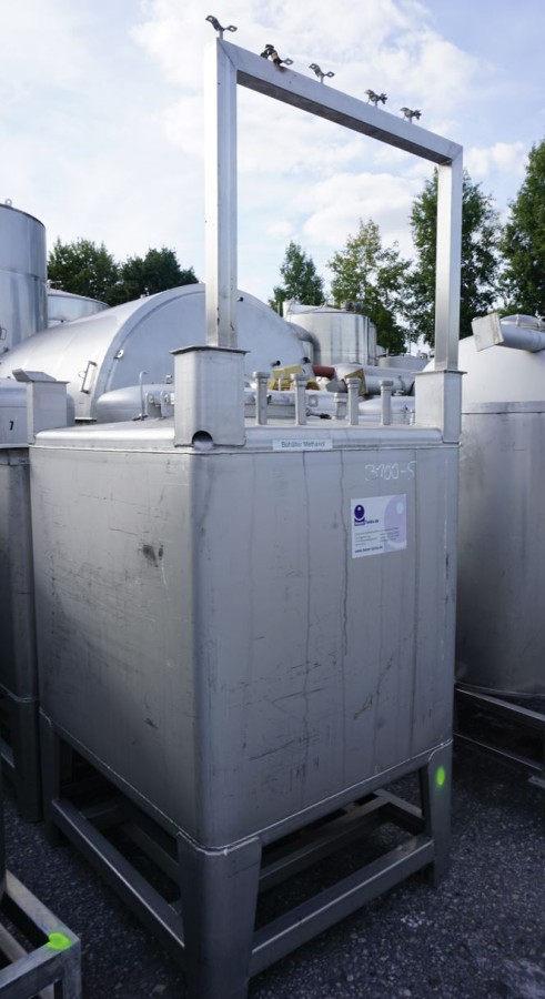 Container 850 Liter aus V2A, einwandig, gebraucht