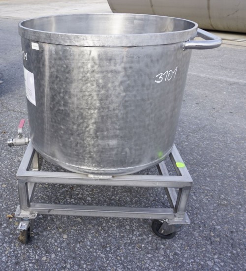 Behälter 280 Liter aus V2A, einwandig, gebraucht