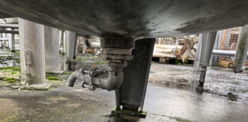 Druckbehälter 1.000 Liter aus Stahl, einwandig, gebraucht