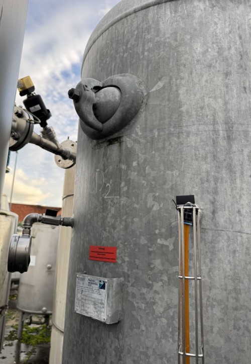 Druckbehälter 1.000 Liter aus Stahl, einwandig, gebraucht