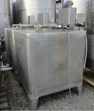 Container 1.000 Liter aus V2A, gebraucht, einwandig