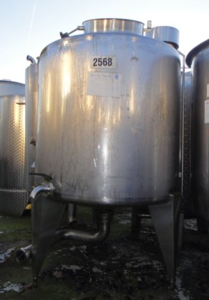 Behälter 1.000 Liter aus V2A, gebraucht, einwandig