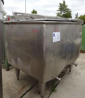 Wanne 1.500  Liter aus V2A, gebraucht, einwandig