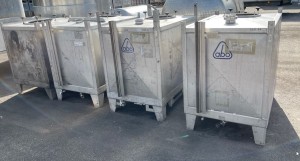 Container 1.100 Liter aus V2A einwandig, gebraucht