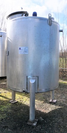 Behälter 2.500 Liter aus V4A einwandig, gebraucht