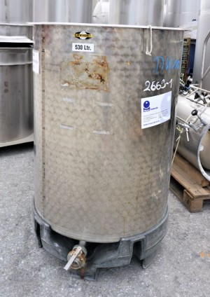 Behälter 580 Liter aus V2A, einwandig, gebraucht