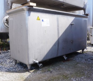 Wanne 1.500 Liter aus V4A, einwandig, gebraucht