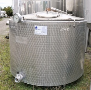 Behälter 1.800 Liter aus V2a isoliert, gebraucht