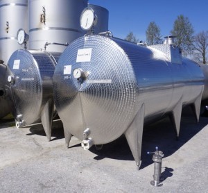 Behälter 11.000 Liter aus V2A, einwandig, gebraucht