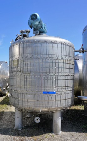 Behälter 5.000 Liter aus V2A einwandig, heizbar, gebraucht
