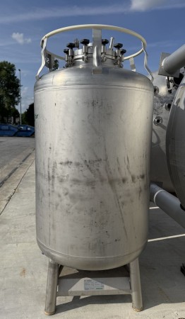 Druckcontainer 1.125 Liter aus V2A, einwandig, gebraucht