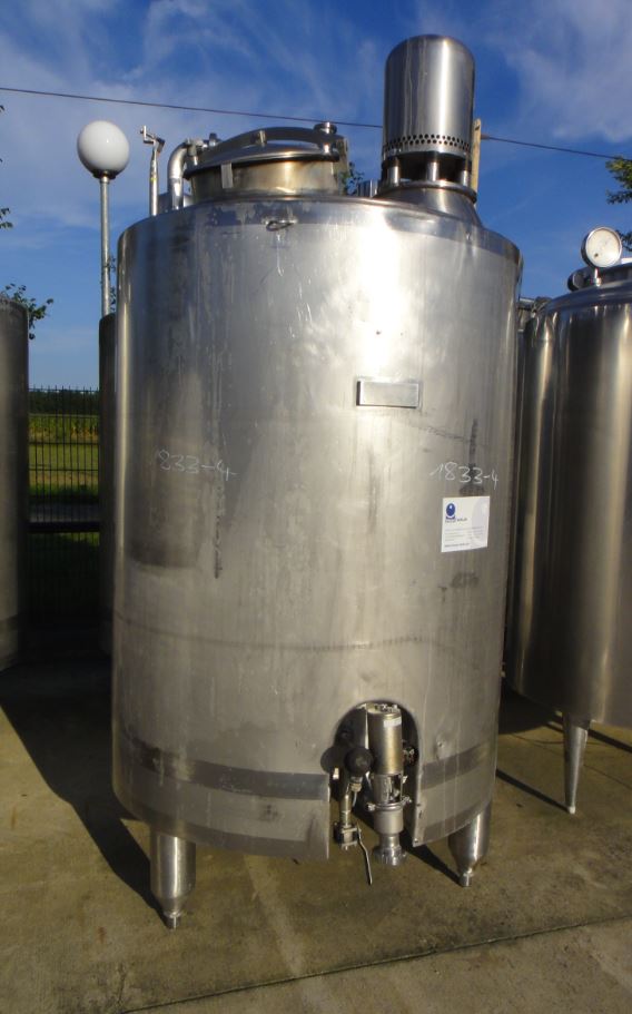 Behälter 1.200 Liter aus V2A, gebraucht, temperierbar, isoliert
