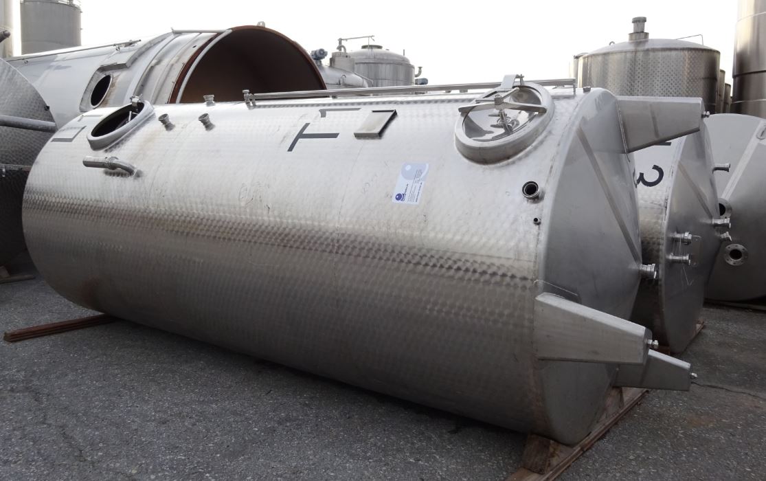 Doppelkammertank 8.000 Liter aus V2A, gebraucht, einwandig